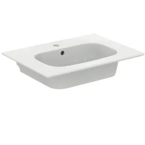Möbelpaket i.life A mit Waschtisch 60cm und Unterschrank mit schwarzem Griff Weiß matt Möbelpaket i.life A mit Waschtisch 60cm und Unterschrank mit schwarzem Griff Weiß matt