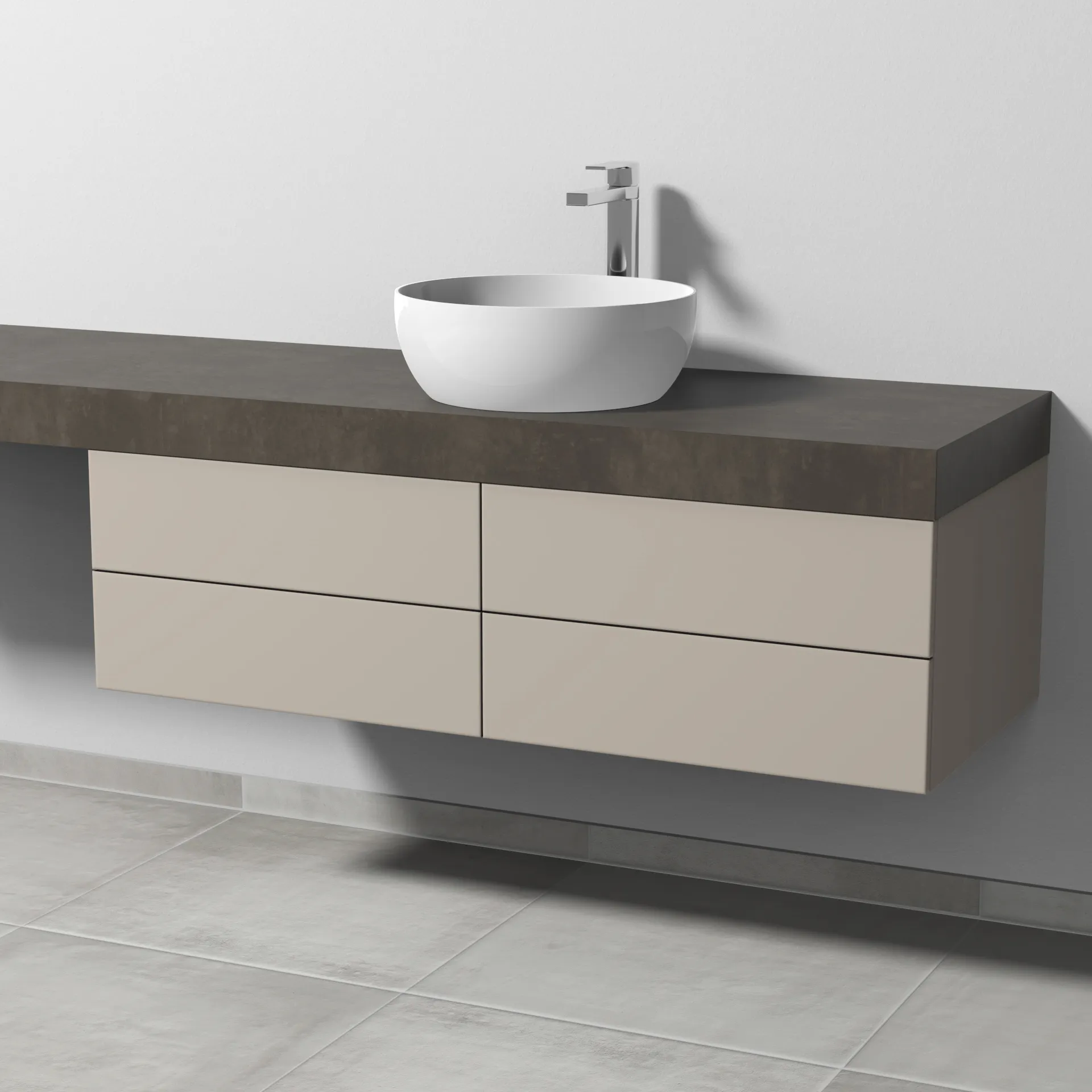 Sanipa Waschtischunterschrank „2morrow“ 1200 × 340 × 520 mm in Kaschmir (matt)