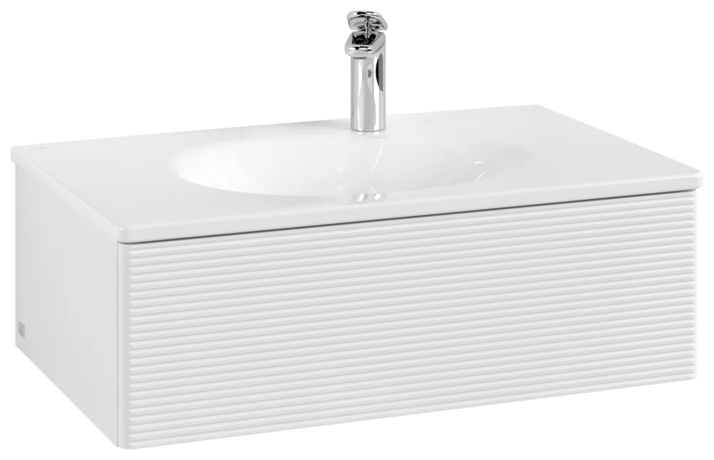 Villeroy & Boch Waschbeckenunterschrank Antao K01, Glossy White Lacquer, 788x256x496mm, 1 Auszug mit SoftClosing und Push-to-open, Wandmontage
