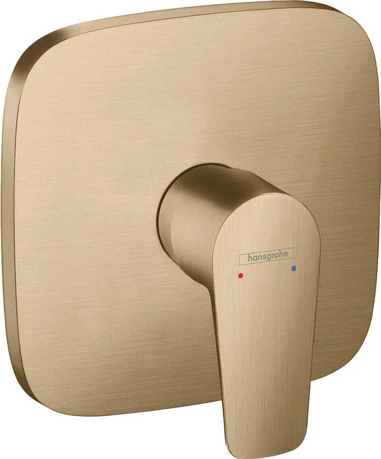 Hansgrohe Talis E Einhebel-Brausemischer Unterputz, Brushed Bronze, Keramikmischsystem, einstellbare Temperaturbegrenzung, Durchflussklasse B
