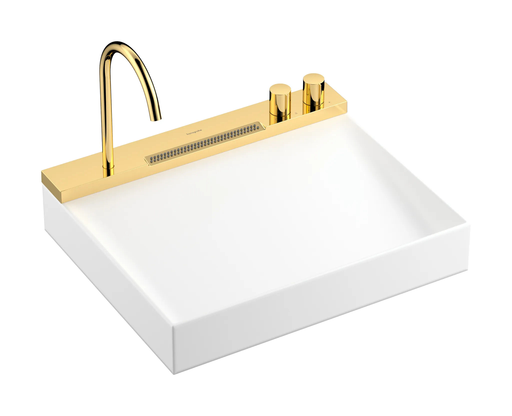 Hansgrohe Avalegra AquaUnit 580⁄475, Polished Gold Optic Waschbecken mit Armatur