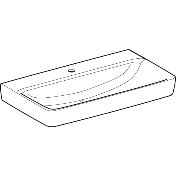 Wandwaschtisch „Renova Plan“, rechteckig 85 × 48 cm in weiß alpin Wandwaschtisch „Renova Plan“, rechteckig 85 × 48 cm in weiß alpin
