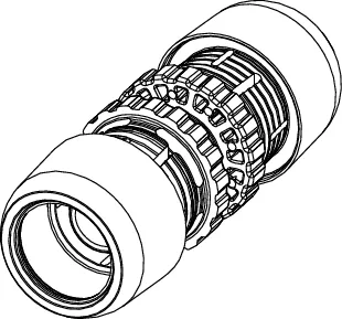 TECElogo-Ax Kupplung Dimension 20 × 20, PPSU