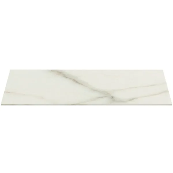 Waschtischplatte Conca, aus Keramik, 602x373x6mm, Marmor Noir Desir