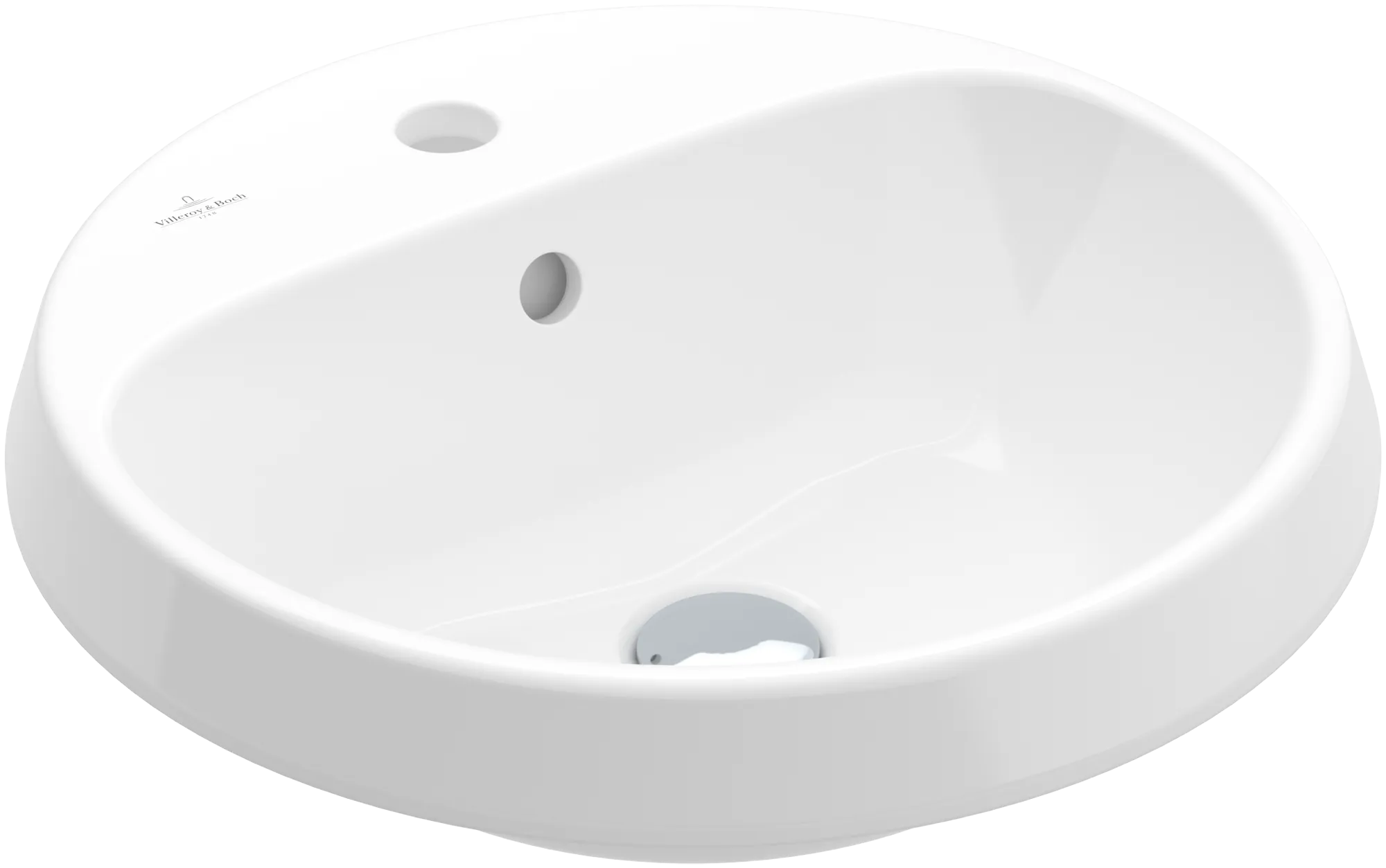 Villeroy & Boch Einbauwaschtisch „Architectura“ mit 1×1 Hahnlochbohrung, ⌀ 450 mm, mit Hahnlochbohrung, Hahnlochposition mittig in Weiß Alpin Villeroy & Boch Einbauwaschtisch „Architectura“ mit 1×1 Hahnlochbohrung, ⌀ 450 mm, mit Hahnlochbohrung, Hahnlochposition mittig in Weiß Alpin