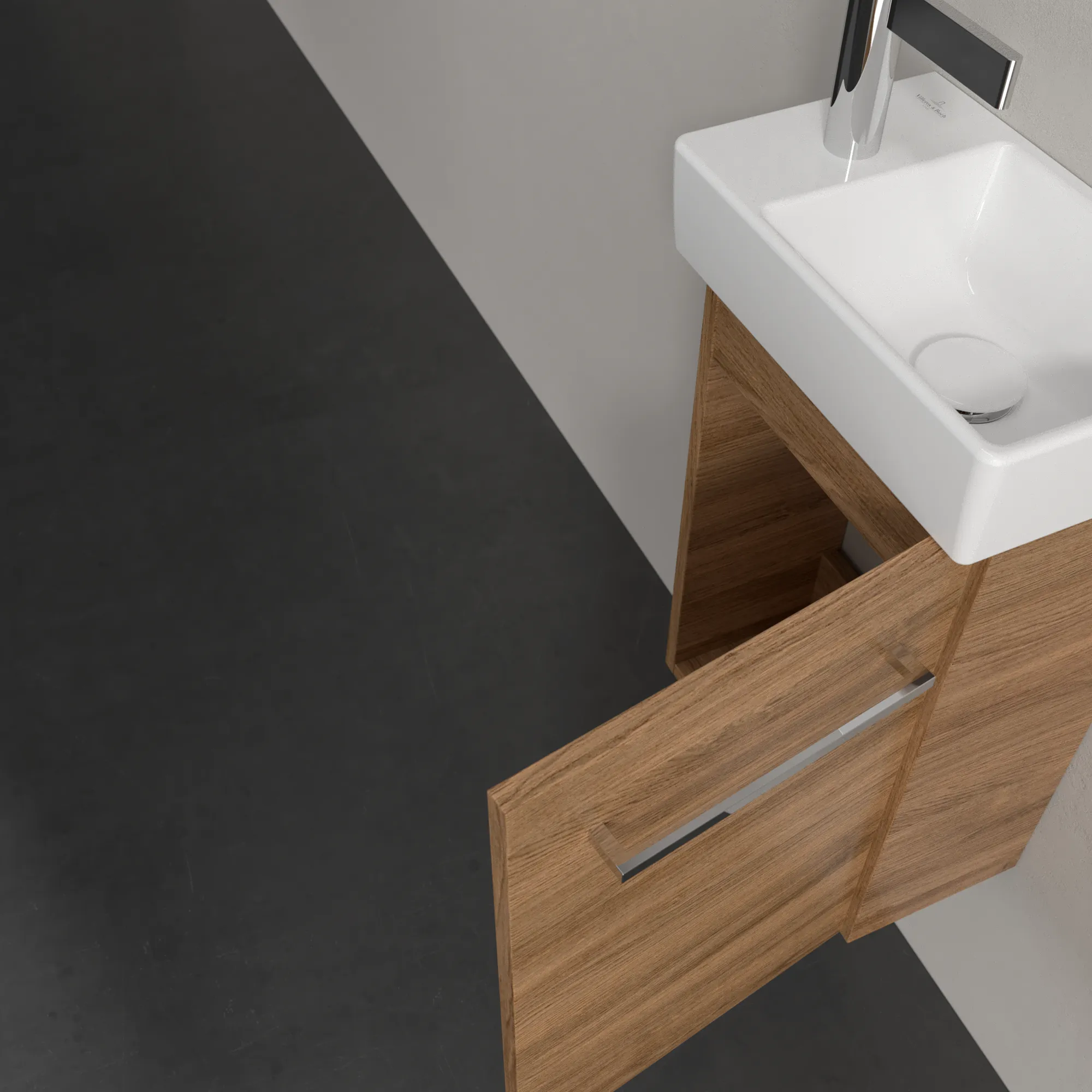 Villeroy & Boch Waschtischunterschrank mit Tür „Avento“ für Schrankwaschtisch 340 × 514 × 202 mm Kansas Oak, Anschlag rechts, Soft Closing, 1 Tür Villeroy & Boch Waschtischunterschrank mit Tür „Avento“ für Schrankwaschtisch 340 × 514 × 202 mm Kansas Oak, Anschlag rechts, Soft Closing, 1 Tür