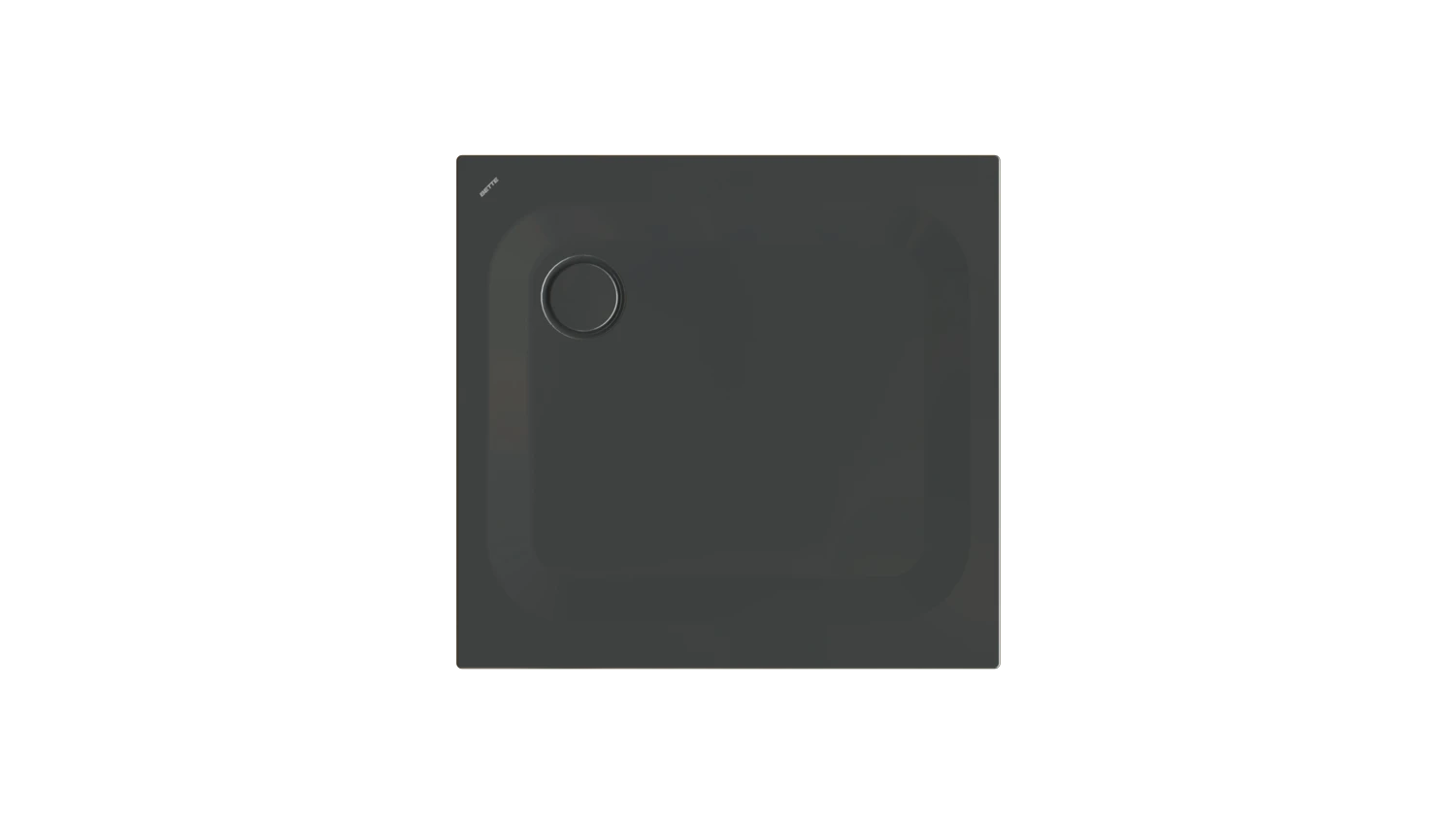 Bette rechteck Duschwanne „BetteUltra“ 900 × 850 mm ohne Oberflächenbeschichtung, ohne Oberflächenveredelung, ohne Wannenträger, in Schwarz