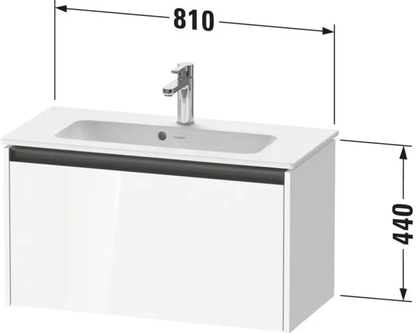 Duravit Waschtischunterschrank wandhängend „Ketho.2“ 81 × 44 × 39 cm in Weiß Matt