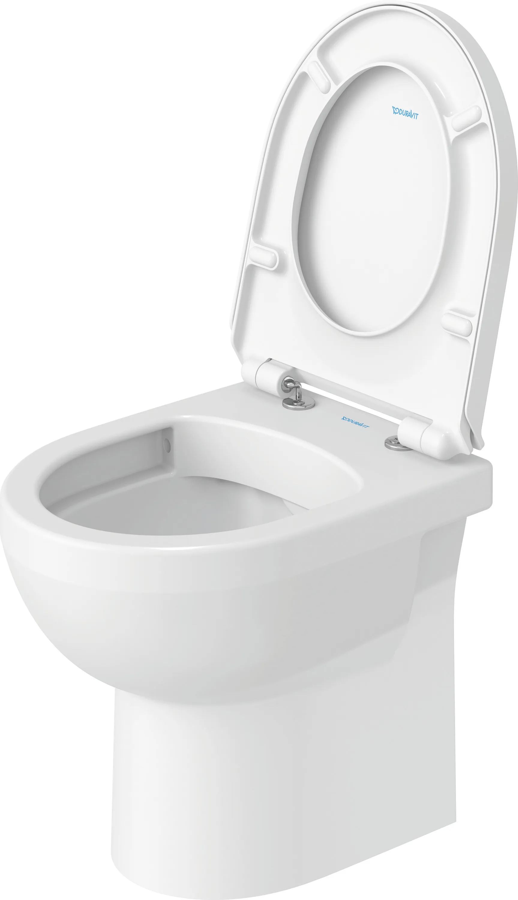 Duravit Stand-Tiefspül-WC inkl. WC-Sitz „No.1“ 51 × 38,6 × 46,5 cm, Befestigung sichtbar