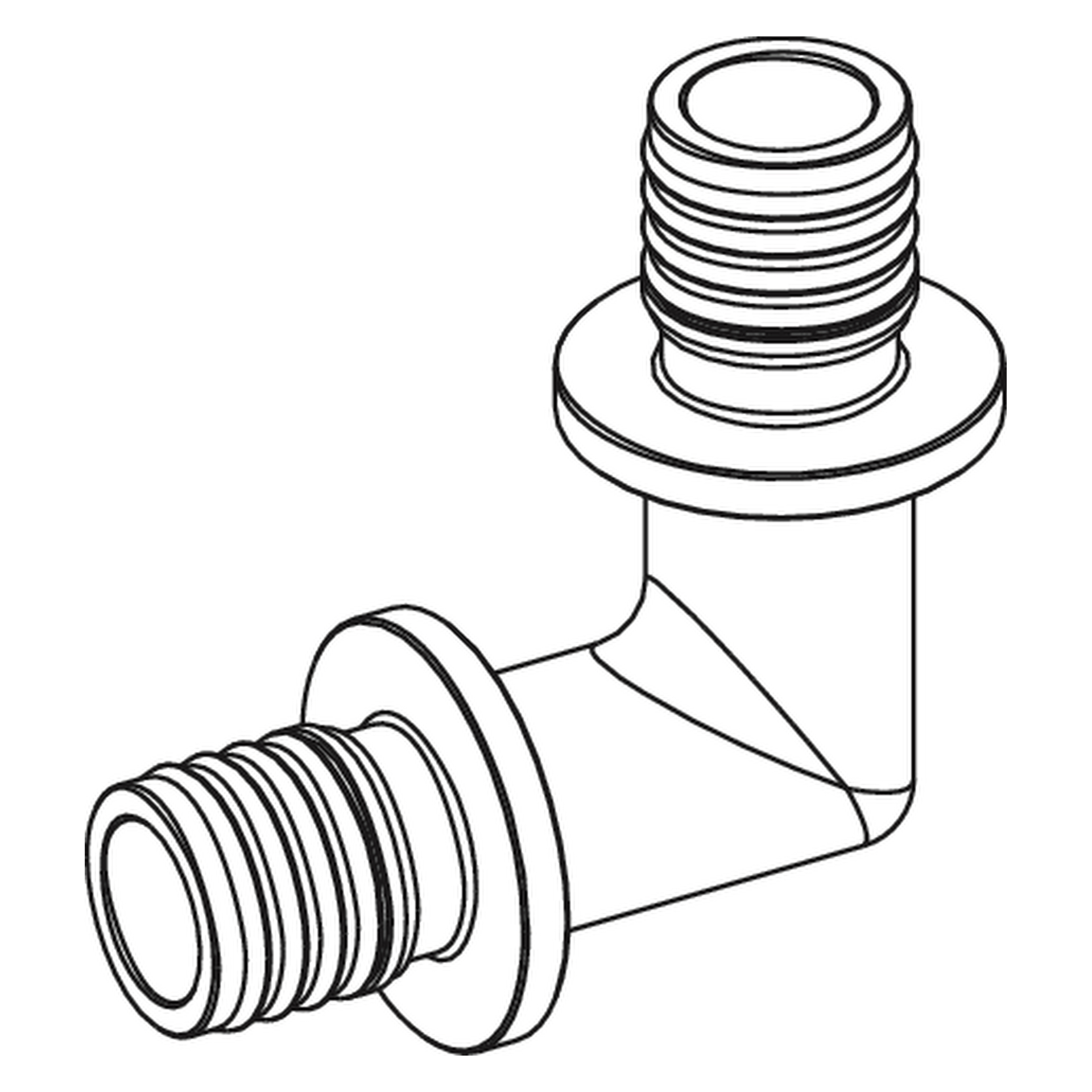 TECEflex Winkelkupplung 90 Standard Messing, 32 × 32