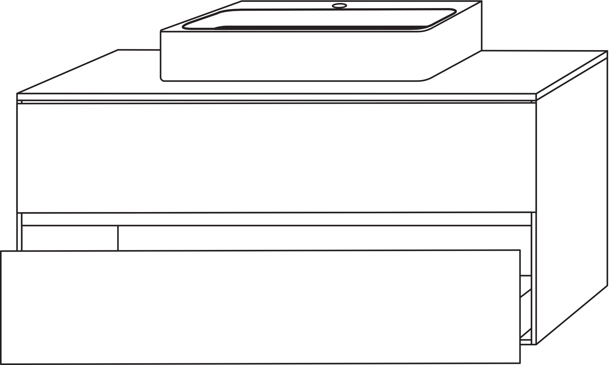 Sanipa Waschtischunterschrank „Solo One“ 1200 × 561 × 520 mm in Weiß (glanz) Sanipa Waschtischunterschrank „Solo One“ 1200 × 561 × 520 mm in Weiß (glanz)