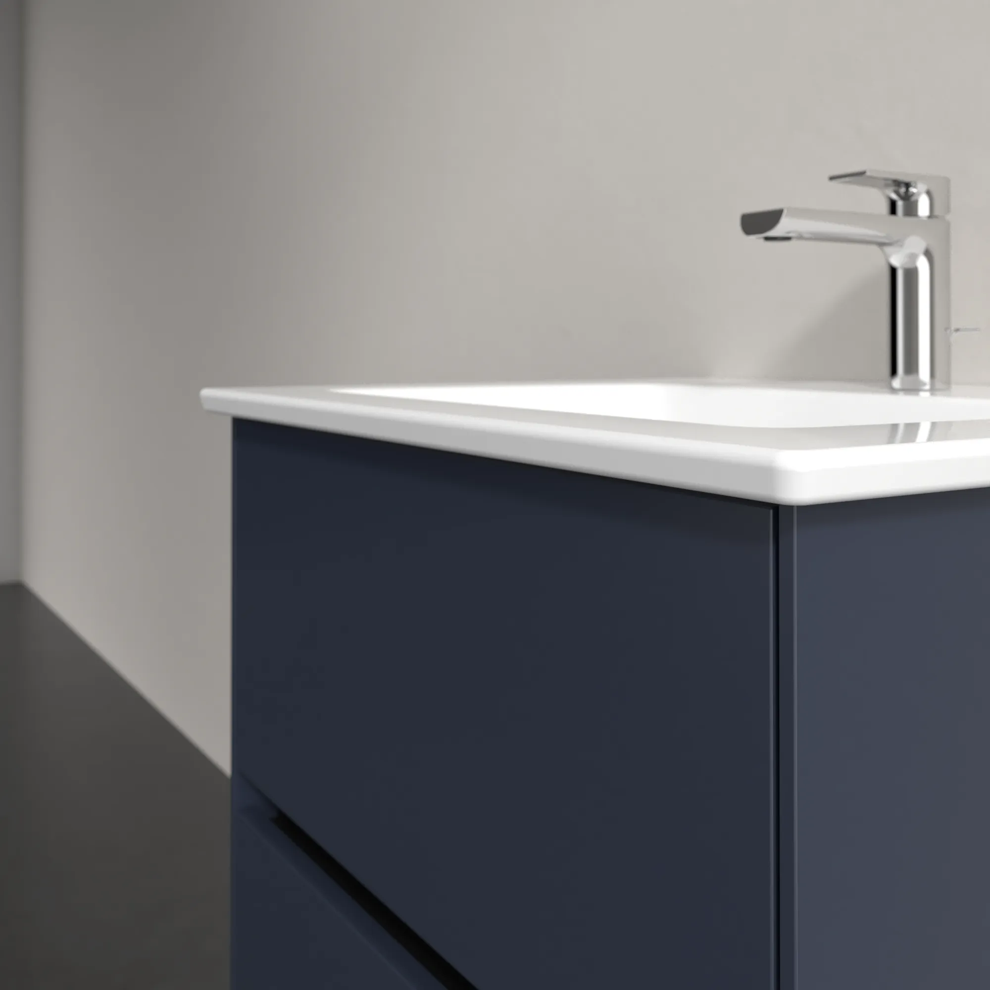 Villeroy & Boch Waschtischunterschrank „Collaro“ 561 × 610 × 480 mm Marine Blue, ohne Beleuchtung, für Becken mittig Villeroy & Boch Waschtischunterschrank „Collaro“ 561 × 610 × 480 mm Marine Blue, ohne Beleuchtung, für Becken mittig