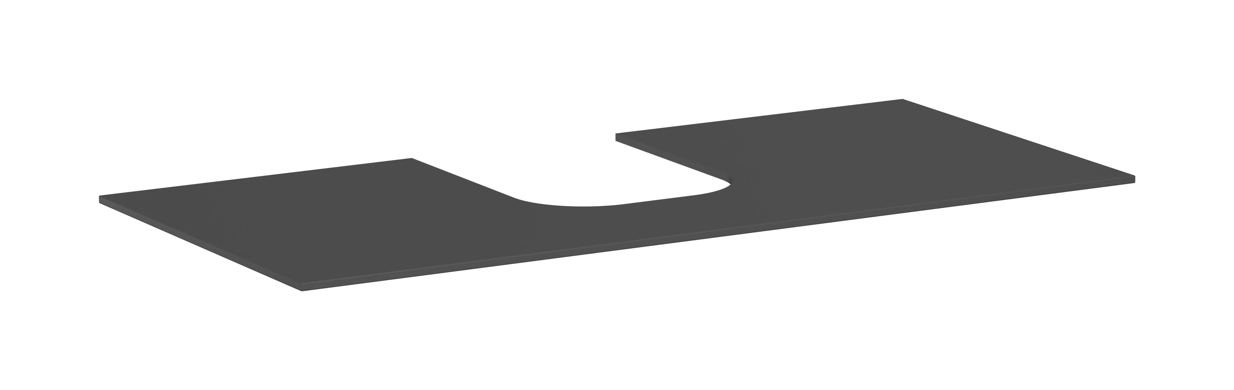 Hansgrohe Xevolos E Konsole 1180x550 mm, Schiefergrau Matt, mittiger Ausschnitt für Aufsatzwaschtisch geschliffen Hansgrohe Xevolos E Konsole 1180x550 mm, Schiefergrau Matt, mittiger Ausschnitt für Aufsatzwaschtisch geschliffen