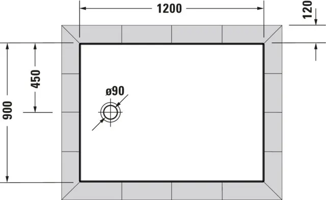 Duravit rechteck Duschwanne „Tempano“ 120 × 90 cm Duravit rechteck Duschwanne „Tempano“ 120 × 90 cm