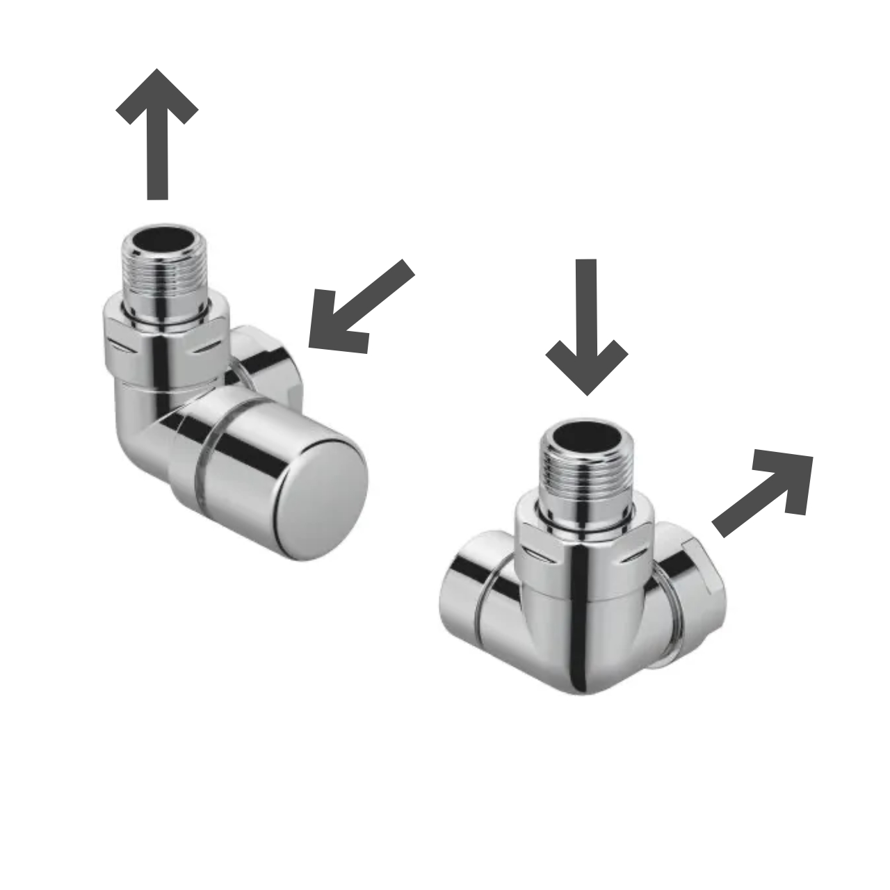 Zubehör Ventilkörper Set F M30x1,5, Winkeleckform links, weiß Zubehör Ventilkörper Set F M30x1,5, Winkeleckform links, weiß