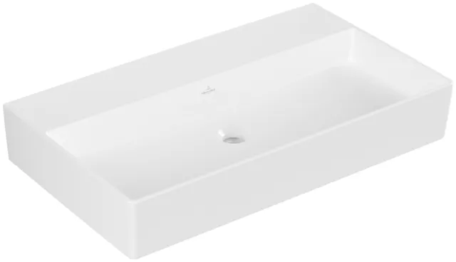 Villeroy & Boch Wandwaschtisch aus TitanCeram geschliffen „Memento 2.0“ 800 × 470 × 140 mm, ohne Hahnlochbohrung in Weiß Alpin Villeroy & Boch Wandwaschtisch aus TitanCeram geschliffen „Memento 2.0“ 800 × 470 × 140 mm, ohne Hahnlochbohrung in Weiß Alpin