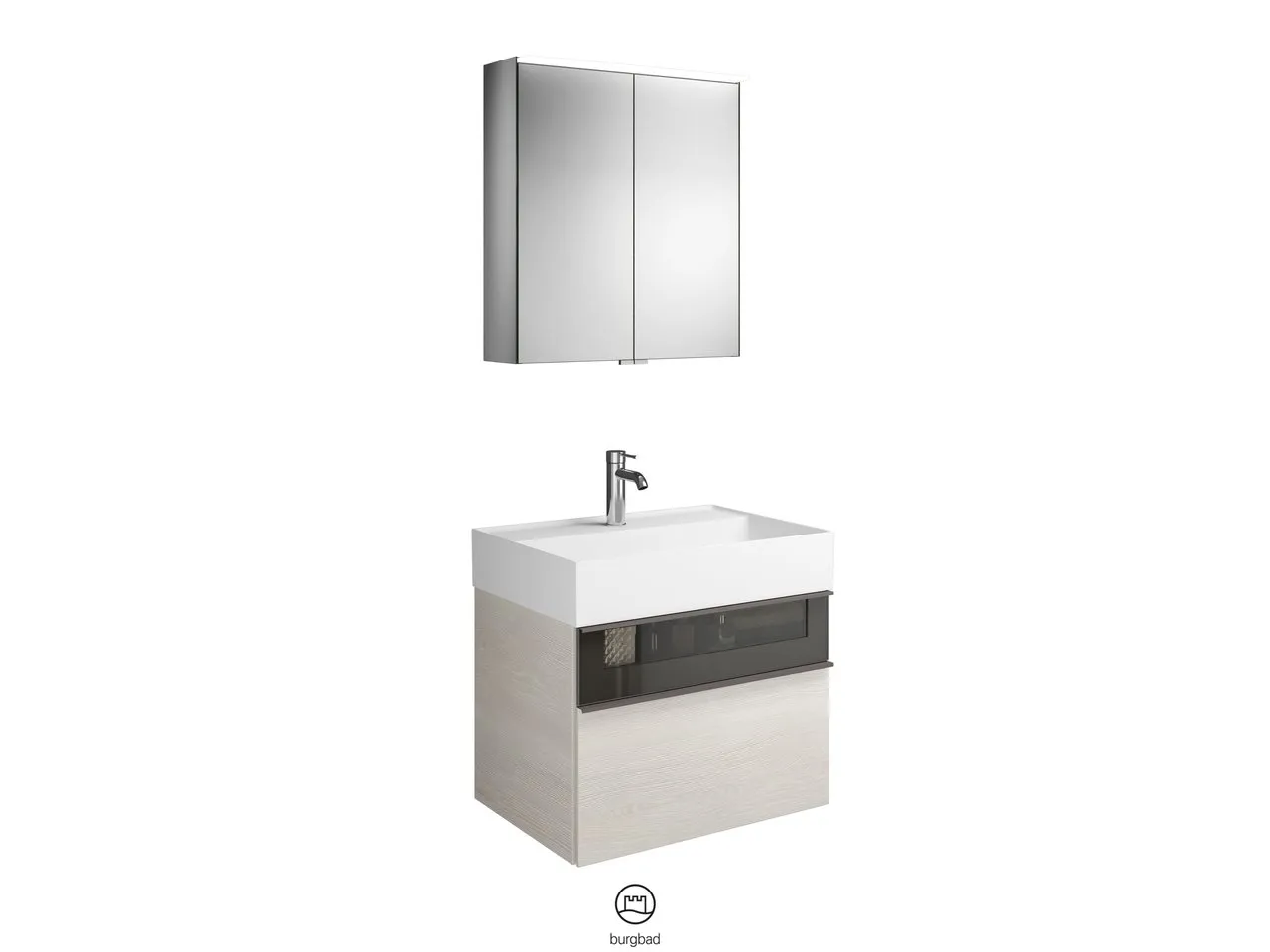 burgbad Badmöbelset „Yumo“ in Weiß Hochglanz burgbad Badmöbelset „Yumo“ in Weiß Hochglanz
