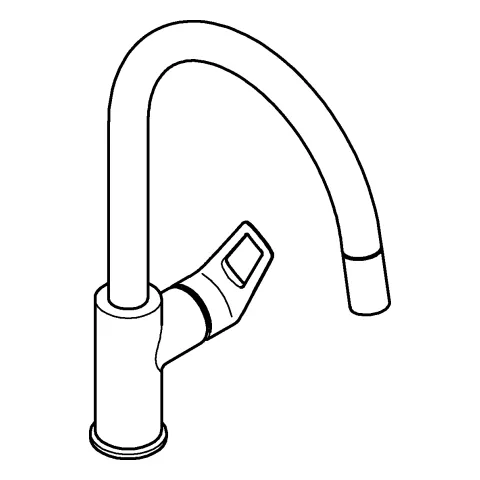 Einhand-Spültischbatterie BauLoop 30543, hoher Auslauf, ausziehbare Laminarbrause, chrom Einhand-Spültischbatterie BauLoop 30543, hoher Auslauf, ausziehbare Laminarbrause, chrom