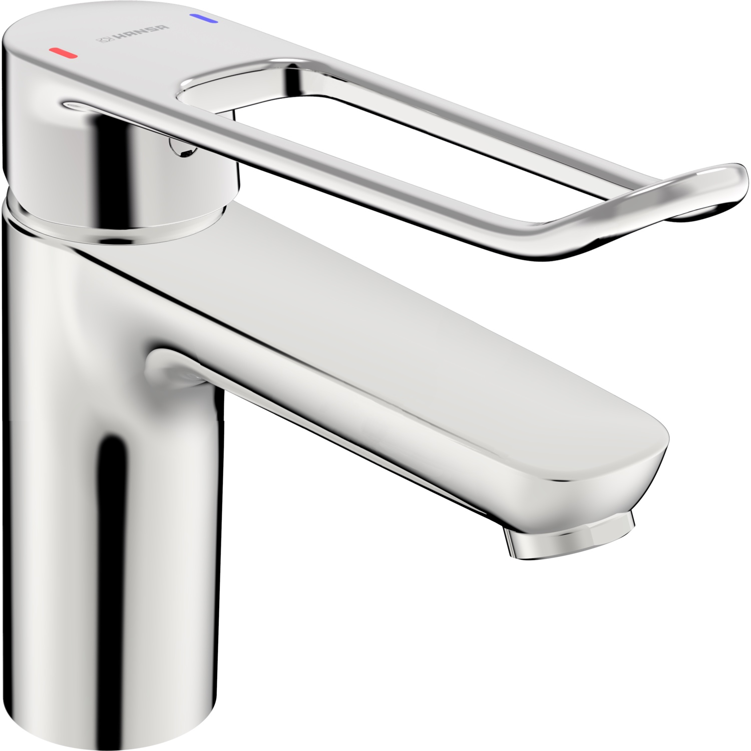 Einhand-Waschtischarmatur Bedienungshebel lang „Clinica“ Ausladung 150 mm in Chrom Einhand-Waschtischarmatur Bedienungshebel lang „Clinica“ Ausladung 150 mm in Chrom