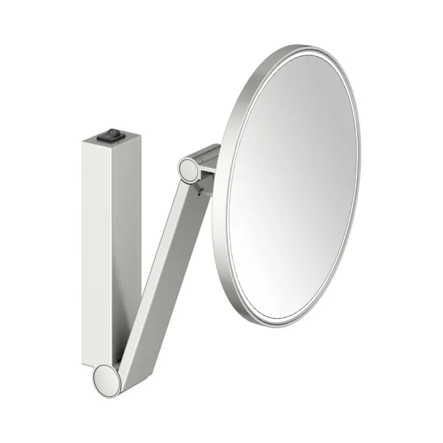 KEUCO Kosmetikspiegel iLook_move beleuchtet Wandmodell, rund, Edelstahl-finish