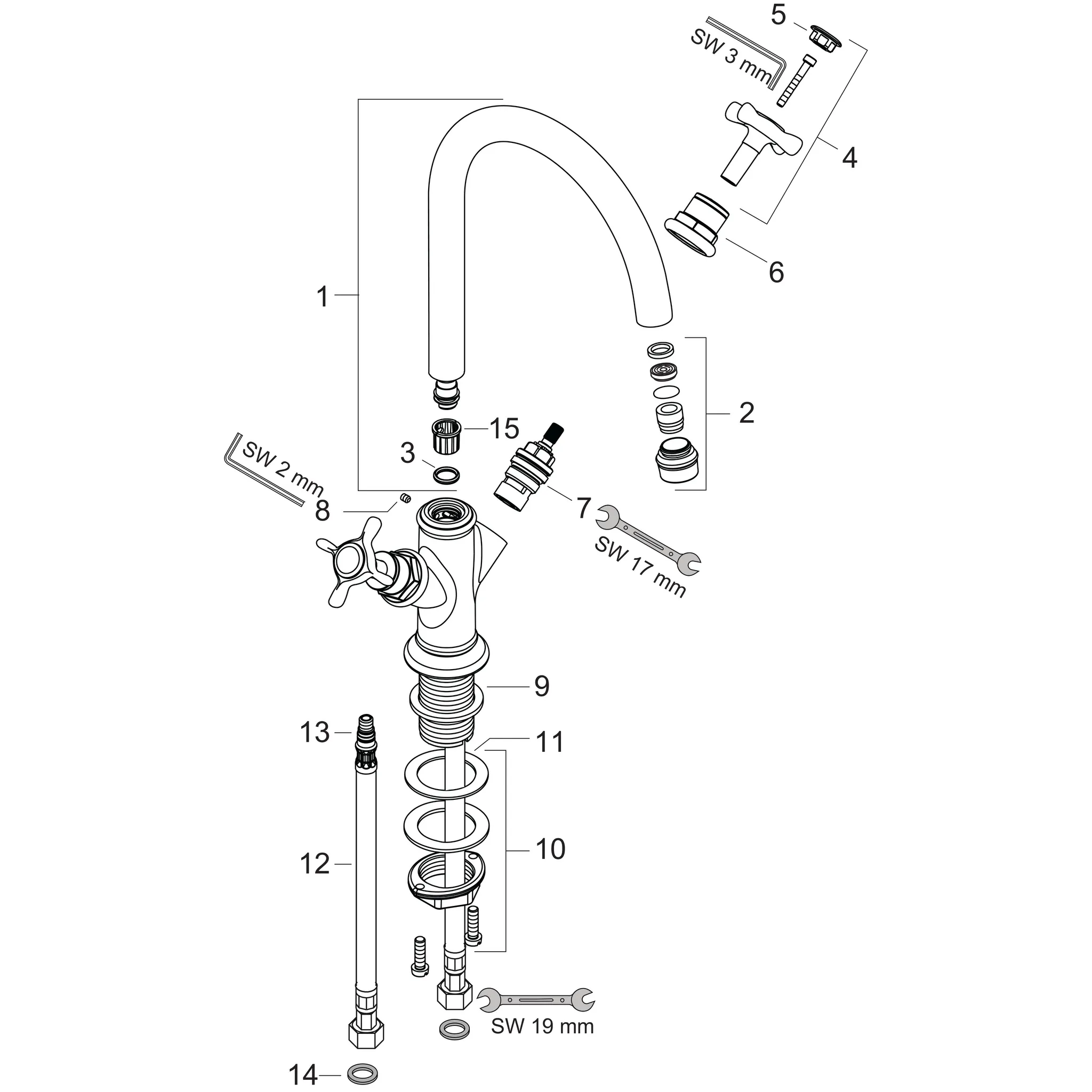 Hansgrohe AXOR Montreux 2-Griff Waschtischarmatur mit Kreuzgriffen und Ablaufgarnitur, Chrom Hansgrohe AXOR Montreux 2-Griff Waschtischarmatur mit Kreuzgriffen und Ablaufgarnitur, Chrom