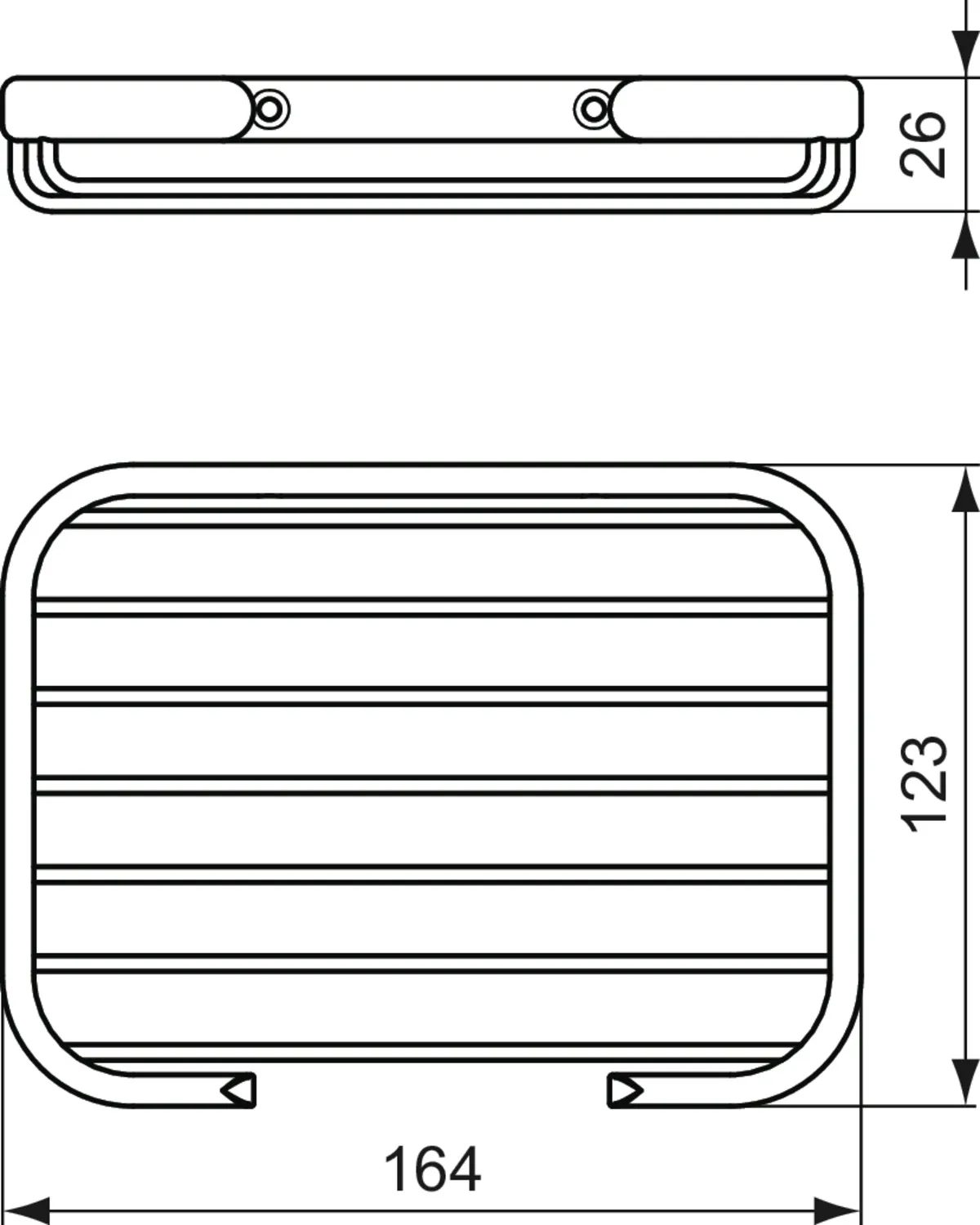 Ideal Standard Seifenhalter „Connect“, Befestigung verdeckt 16,4 × 2,6 × 12,3 cm