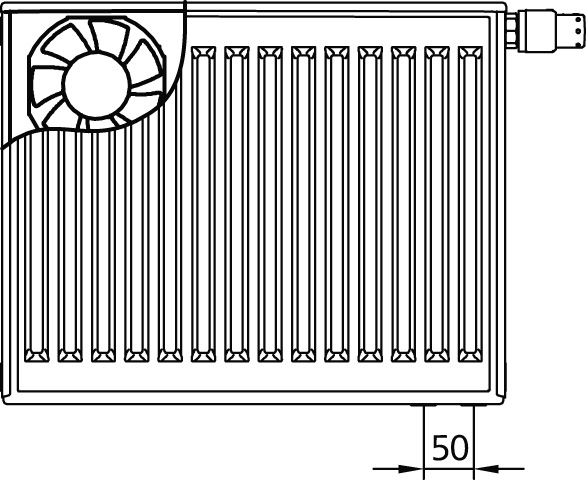 Kermi Wärmepumpen-Flachheizkörper „x-flair“ 40 × 90 cm in Tranquil