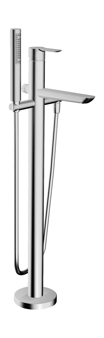 HansaLIGNA Einhebelmischer Badebatterie mit Standrohr 200 mm DN15 Chrom