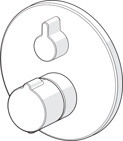 HA Fertigmontageset für Brausebatterie HANSAHOME 8861 Rosette rund Chrom