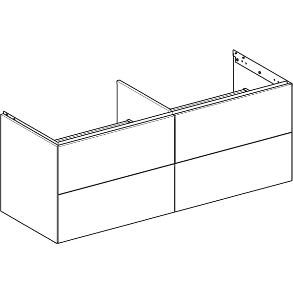 Geberit Waschtischunterschrank „ONE“ Nussbaum hickory / Melamin Holzstruktur Geberit Waschtischunterschrank „ONE“ Nussbaum hickory / Melamin Holzstruktur