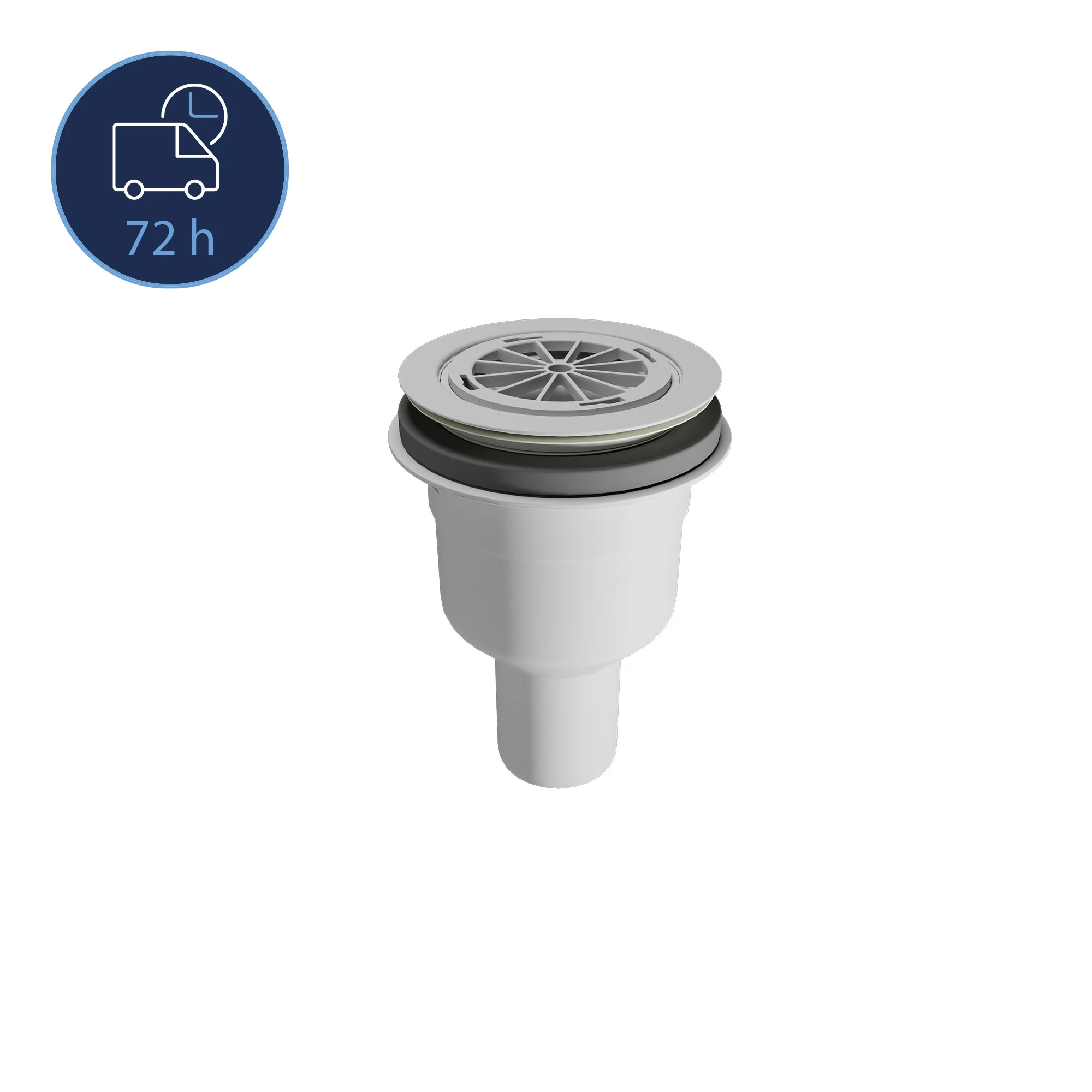 Breuer QUICK 72 Ablauf senkrecht für Duschwannen Lite Line Steinoptik, Marken-Siphon 50 mm Durchmesser Breuer QUICK 72 Ablauf senkrecht für Duschwannen Lite Line Steinoptik, Marken-Siphon 50 mm Durchmesser