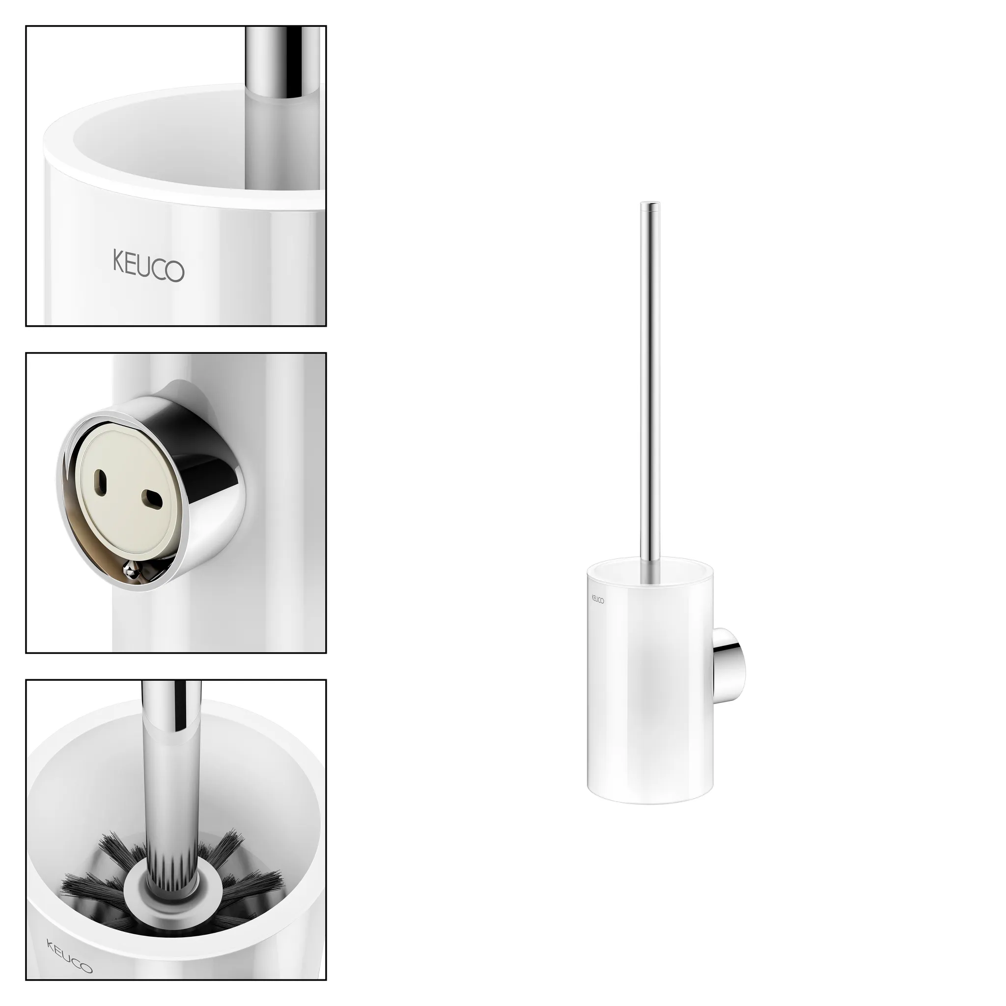 REVA 12864019000 Toilettenbürstengarnitur verchromt REVA 12864019000 Toilettenbürstengarnitur verchromt