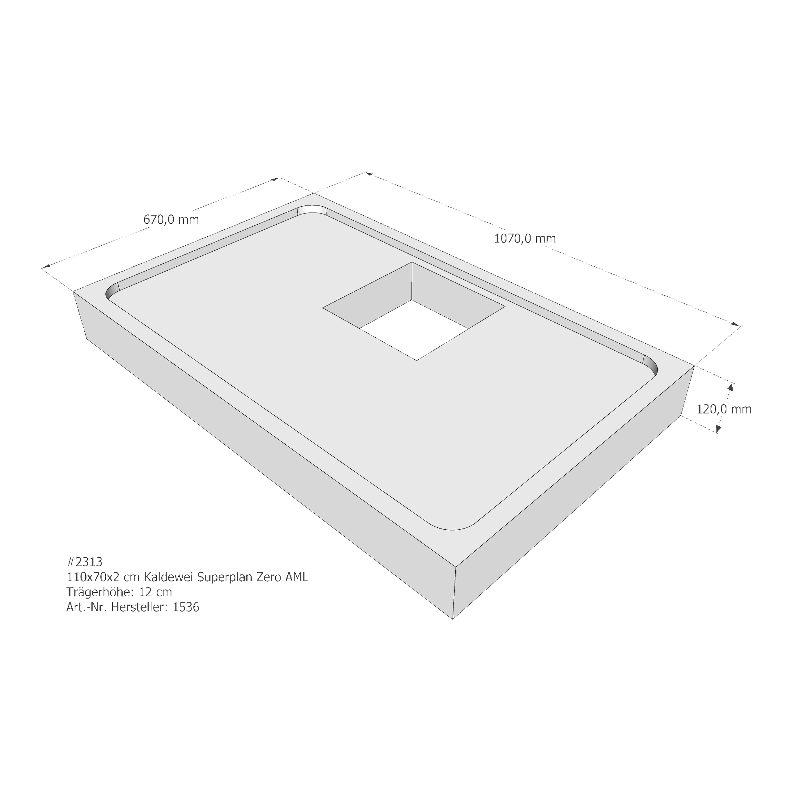 Duschwannenträger für Kaldewei Superplan Zero 110 × 70 × 2 cm Breite: 70 cm / Länge: 110 cm Duschwannenträger für Kaldewei Superplan Zero 110 × 70 × 2 cm Breite: 70 cm / Länge: 110 cm