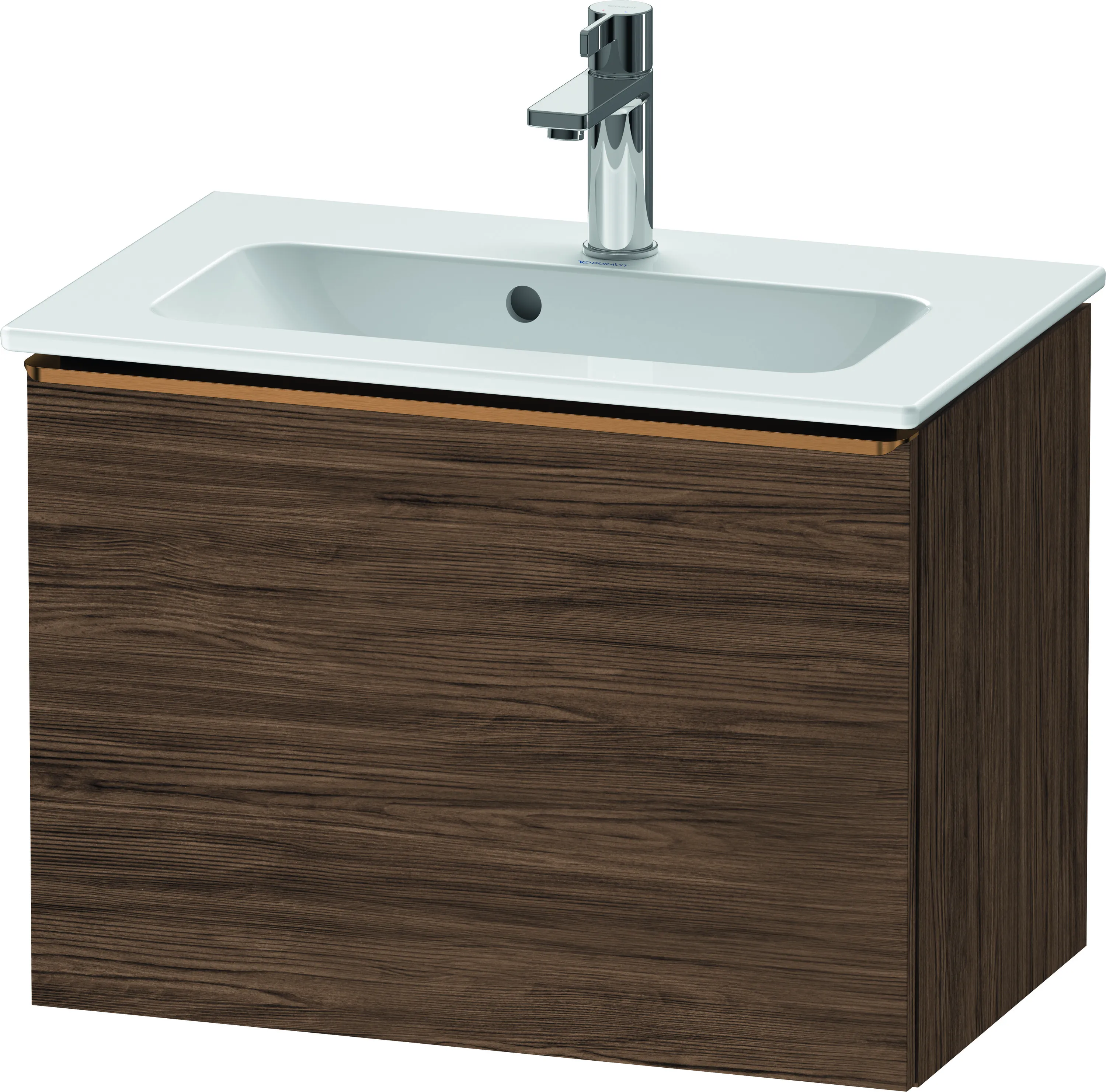 Duravit Waschtischunterschrank wandhängend „D-Neo“ 61 × 44 × 37,2 cm Nussbaum Dunkel
