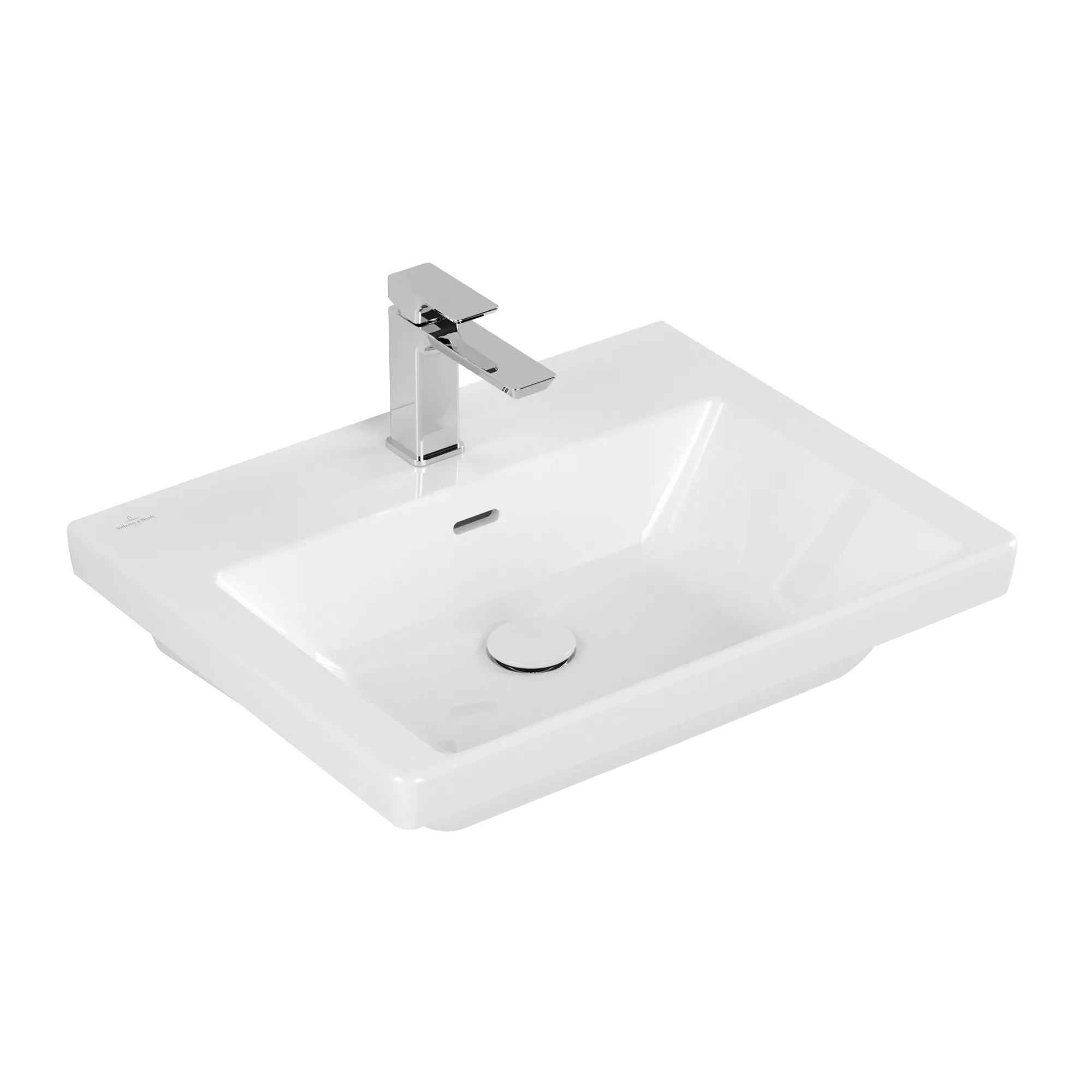 Villeroy & Boch Wandwaschtisch aus TitanCeram geschliffen „Subway 3.0“ 600 × 470 × 165 mm, ohne Hahnlochbohrung, Hahnlochposition mittig in Weiß Alpin Villeroy & Boch Wandwaschtisch aus TitanCeram geschliffen „Subway 3.0“ 600 × 470 × 165 mm, ohne Hahnlochbohrung, Hahnlochposition mittig in Weiß Alpin