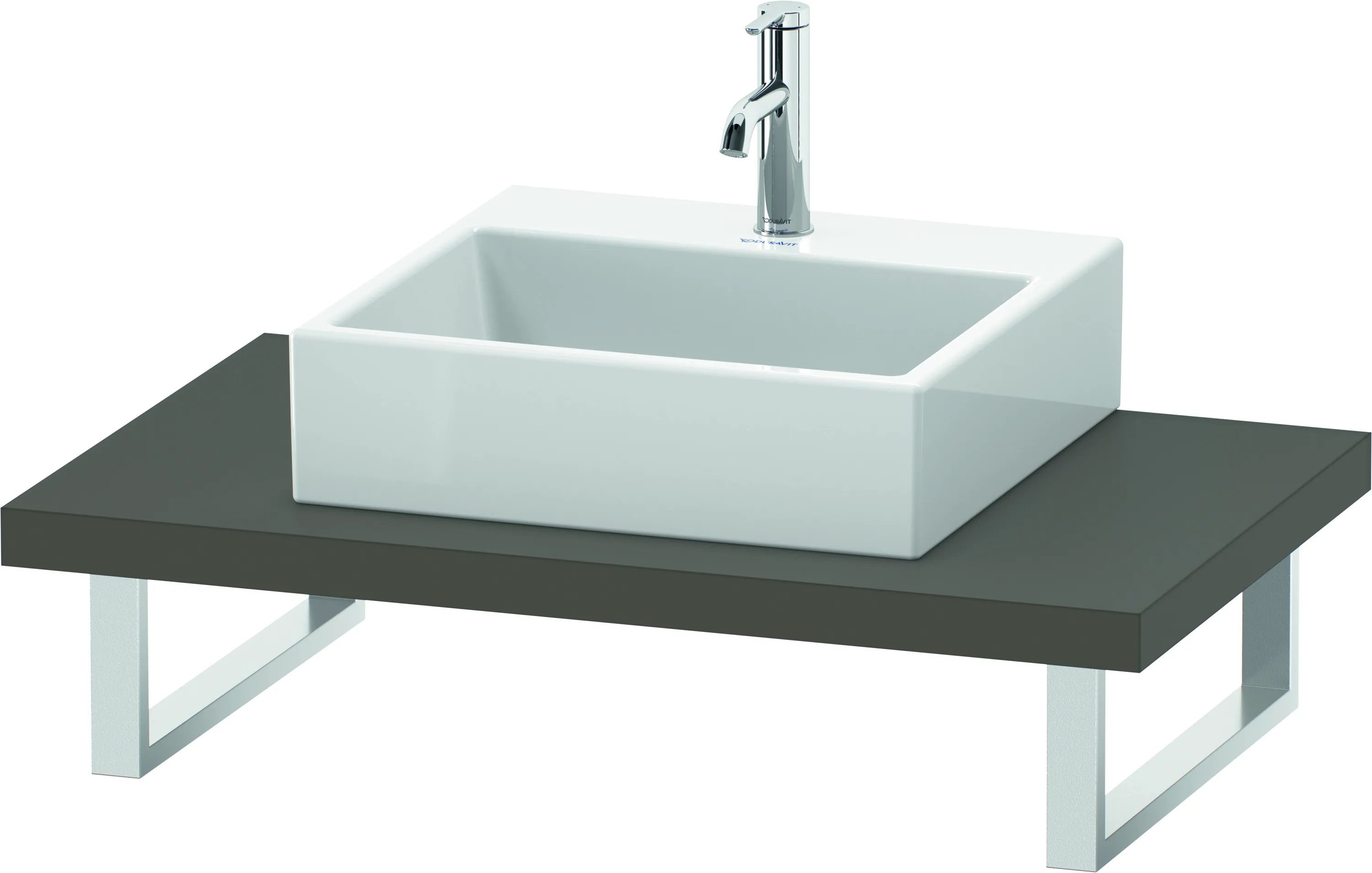 Duravit Konsole „L-Cube“ in Flannel Grey Seidenmatt Duravit Konsole „L-Cube“ in Flannel Grey Seidenmatt