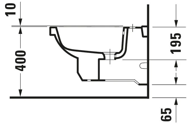 Duravit Wand-Bidet „1930“, Befestigung sichtbar 36 × 58,5 × 34,5 cm Duravit Wand-Bidet „1930“, Befestigung sichtbar 36 × 58,5 × 34,5 cm