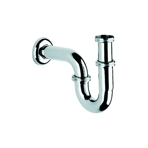 Röhren-Geruchverschluss 28947, 1 1/4", für Waschtische, Wandanschluss, Schubrosette