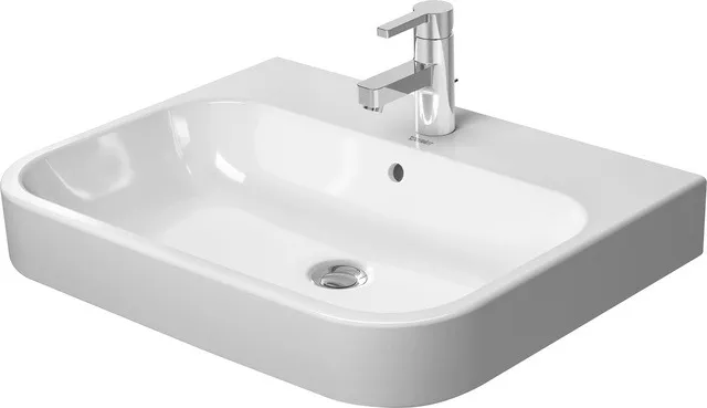 Wandwaschtisch „Happy D.2“, mit Überlauf, Hahnlochposition mittig Wandwaschtisch „Happy D.2“, mit Überlauf, Hahnlochposition mittig