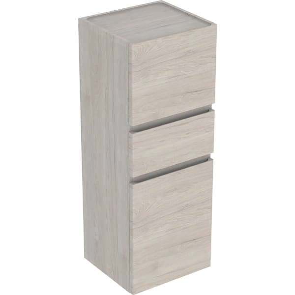 Renova Plan Mittelhochschrank mit zwei Türen und einer Schublade: 39x105x36cm, Nussbaum hickory hell