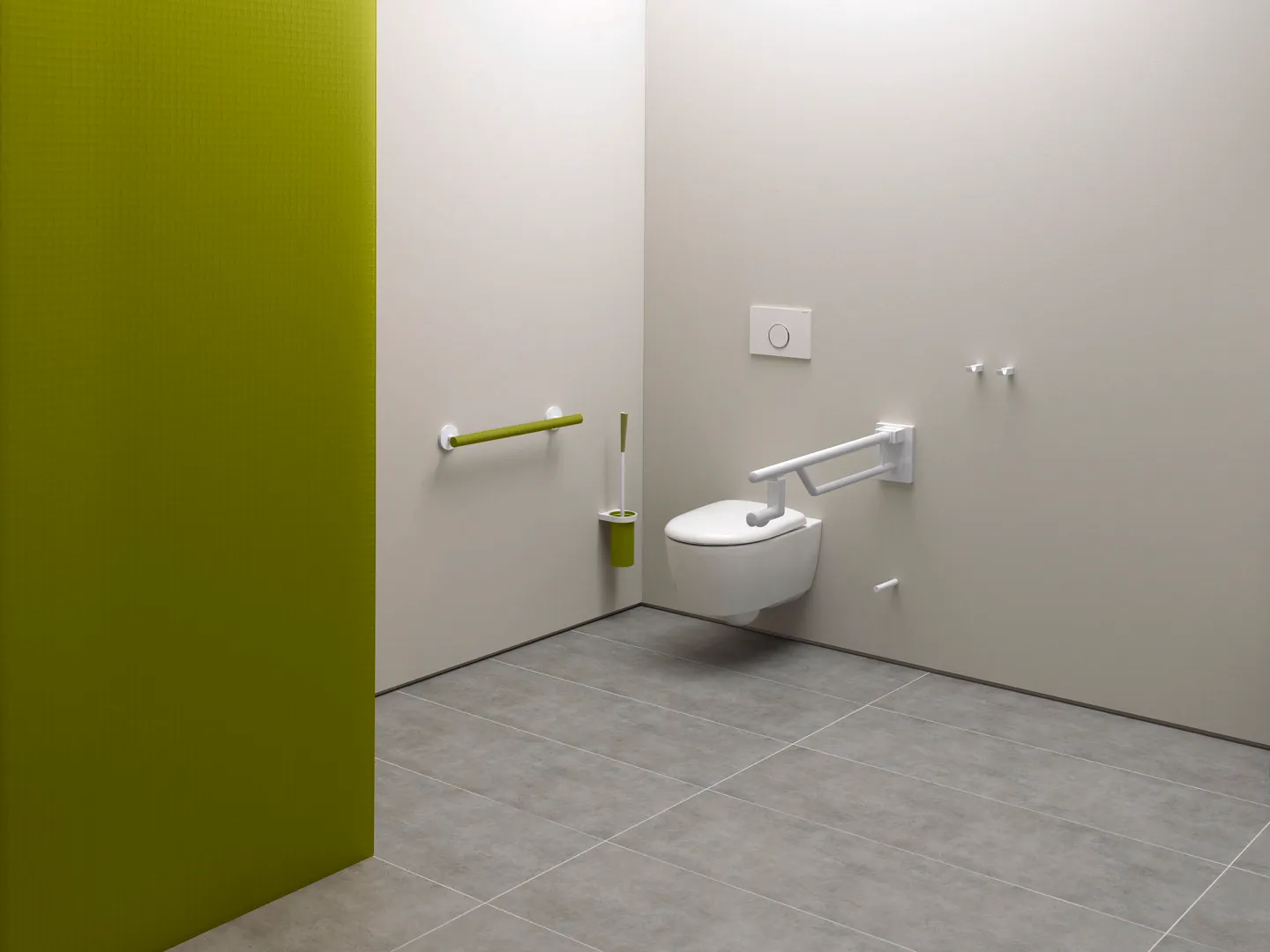 HEWI Toilettenbürstengarnitur „System 800K“ 10,5 × 54,3 cm in Anthrazitgrau HEWI Toilettenbürstengarnitur „System 800K“ 10,5 × 54,3 cm in Anthrazitgrau