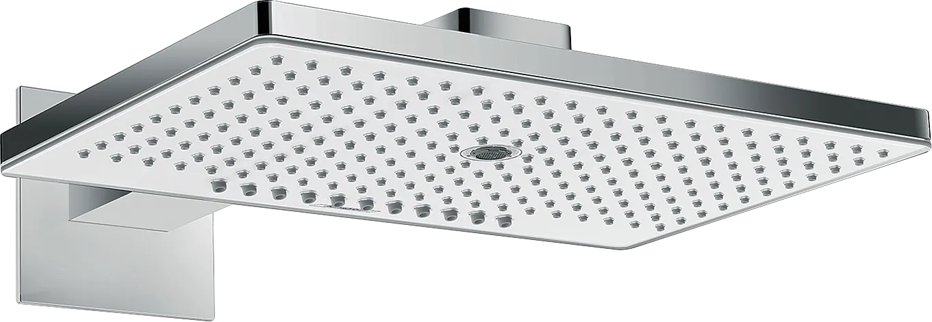 Kopfbrause Rainmaker Select 460 3jet weiss/chrom mit Brausearm 450mm Kopfbrause Rainmaker Select 460 3jet weiss/chrom mit Brausearm 450mm