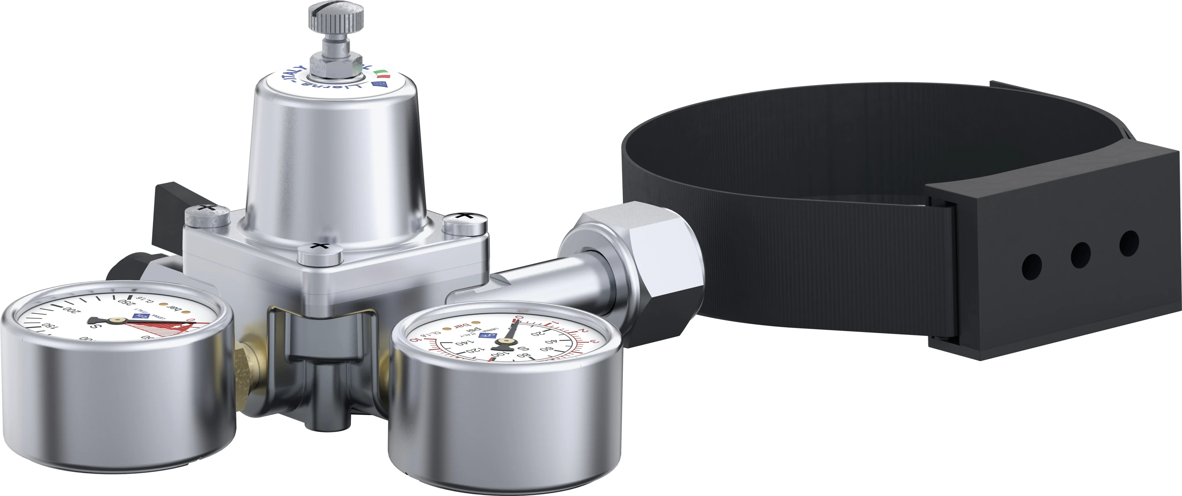 Hansgrohe F24 Erweiterungsset für 2 kg CO₂-Flasche – Druckminderer, Halterung mit Klettverschluss, 5 m Schlauch, Schlauchverbinder und Sicherungsring zum Anschluss an das SodaSystem