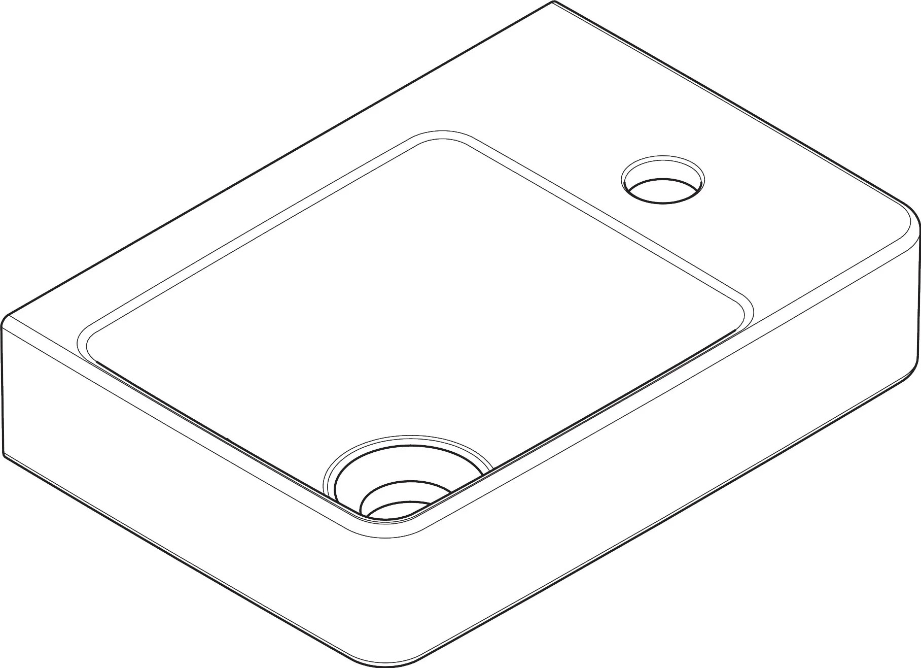 Hansgrohe Waschbecken „Xelu Q“, Hahnlochposition rechts in Weiß Hansgrohe Waschbecken „Xelu Q“, Hahnlochposition rechts in Weiß
