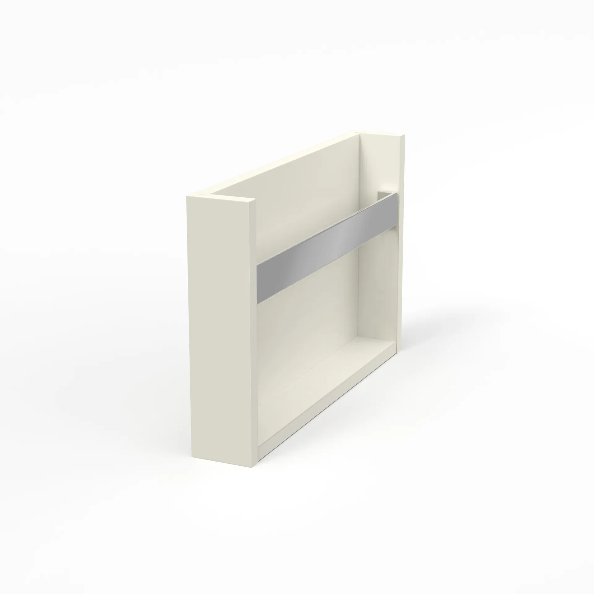 Konsolen vertikal - passend unterKonsole horizontalmit HandtuchhalterLack Farbe: Naturweiß (matt)|Größe: 8,5 × 52 × 34 cm