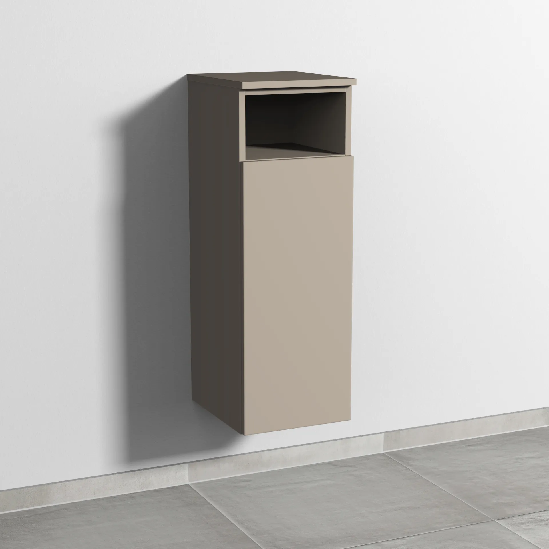 Sanipa Mittelschrank „3way“ 300 × 850 × 345 mm Anschlag rechts, in Sandgrau (matt), Anschlag rechts