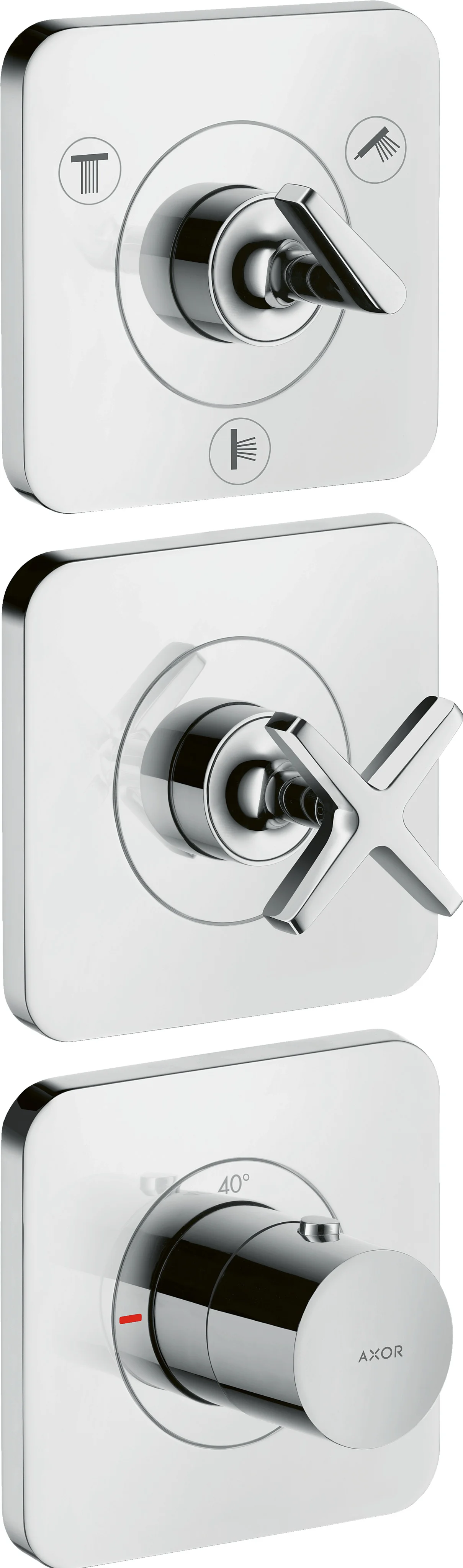 Hansgrohe AXOR Citterio E Thermostatmodul Unterputz 3 Verbraucher Chrom DN20