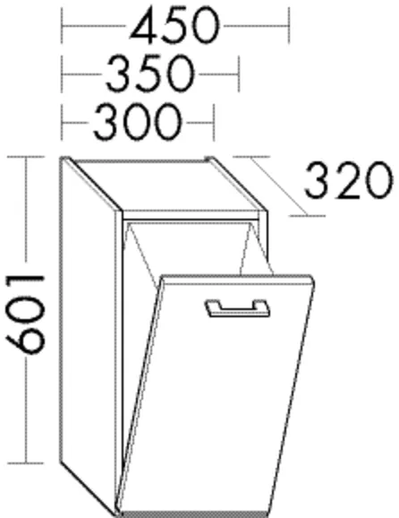burgbad Hochschrank „Sys30“ 340 × 601 × 360 mm in Sandorange Hochglanz