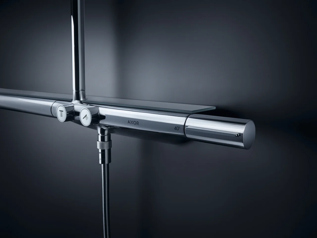 Hansgrohe AXOR Montreux Brausearm DN15, 389 mm Ausladung, Chrom, Aufputzmontage