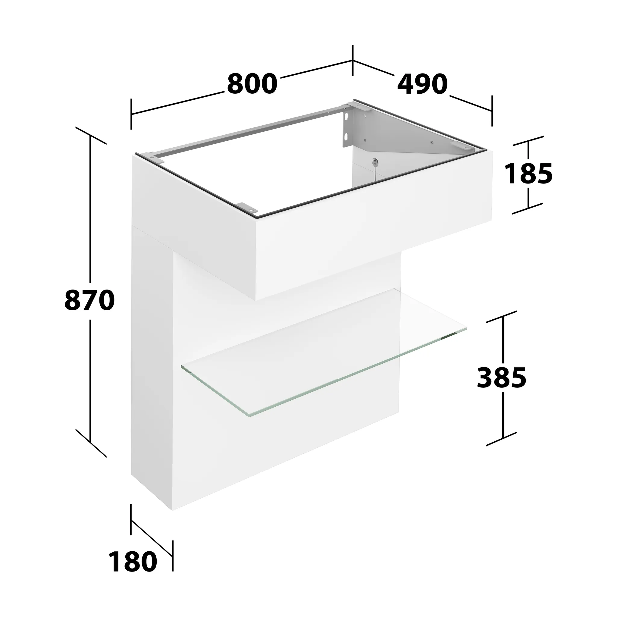 KEUCO EDITION 11 ART Waschtischunterbau m. Glasablage und Beleuchtung, 800x870x490, weiß KEUCO EDITION 11 ART Waschtischunterbau m. Glasablage und Beleuchtung, 800x870x490, weiß